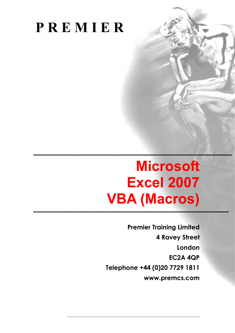 Sách hay về lập trình VBA Macro – Microsoft Excel Macro VBA – Premier