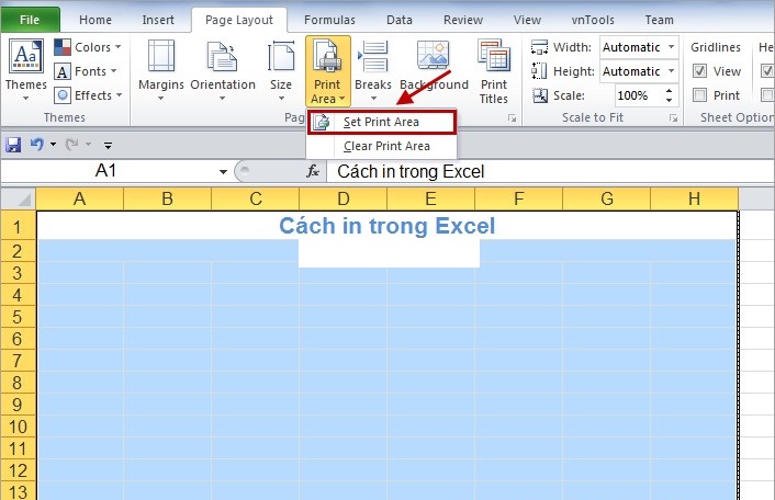 Các thủ thuật giúp in bảng tính Excel chuyên nghiệp
