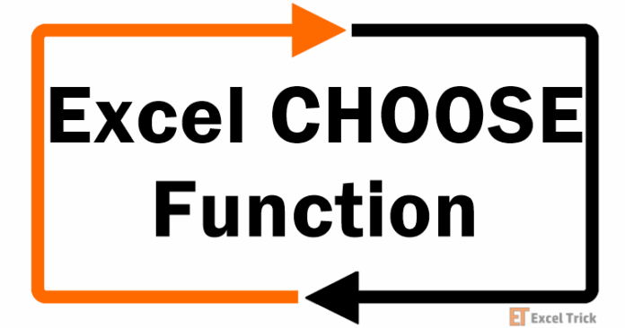 Hướng dẫn sử dụng hàm CHOOSE trong Excel