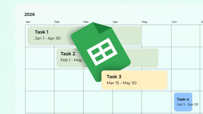Cách tạo dòng thời gian động trong Google Sheets