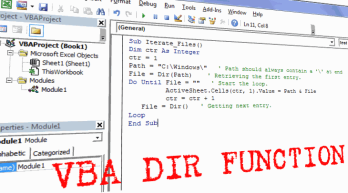 Hàm VBA DIR – Cách Sử Dụng trong Microsoft Excel