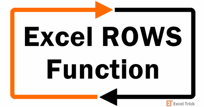 Hàm ROWS trong Excel – Cách Sử Dụng