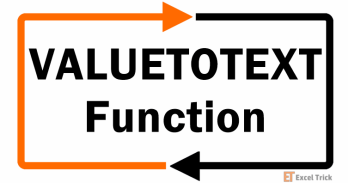Hàm VALUETOTEXT trong Excel – Cách Sử Dụng